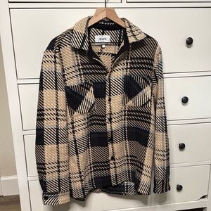 Wax London Black & Beige Plaid Shacket - Men